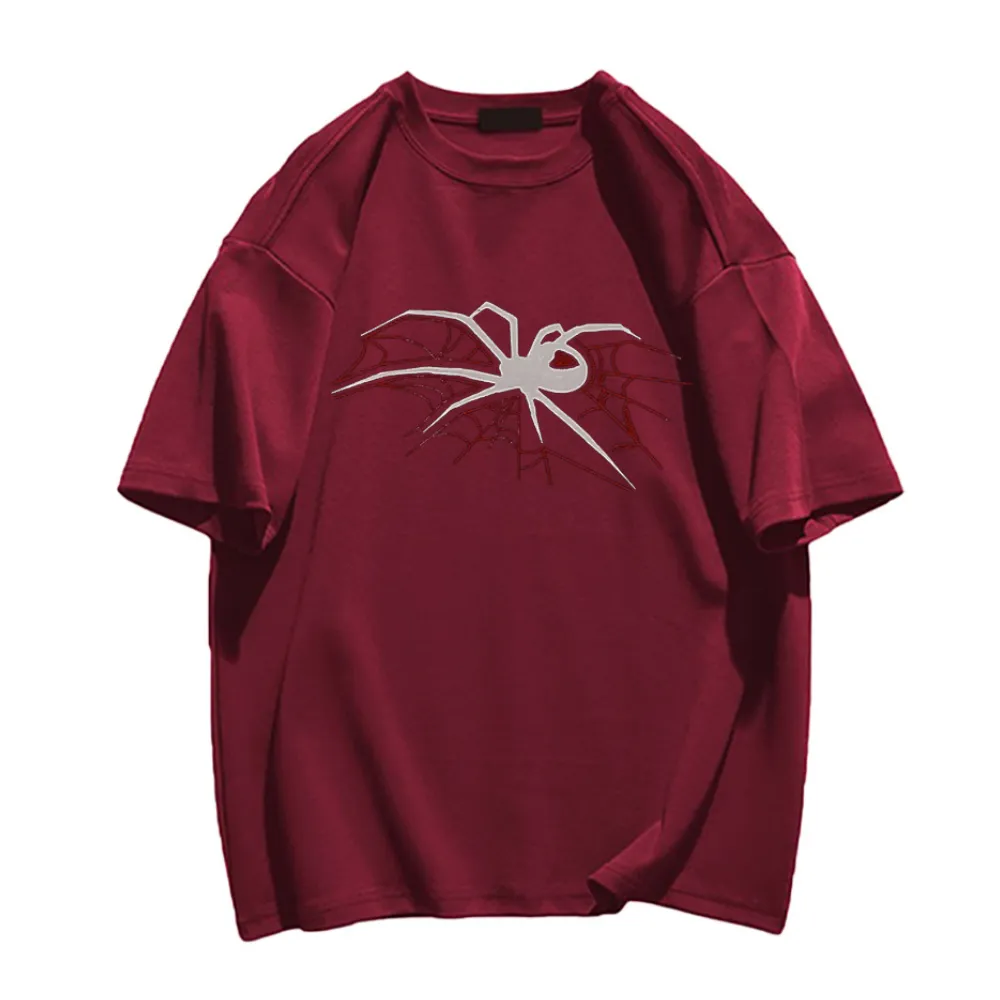 Dark Daring Spider Print T-shirt