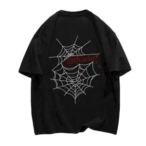 Dark Daring Spider Print T-shirt