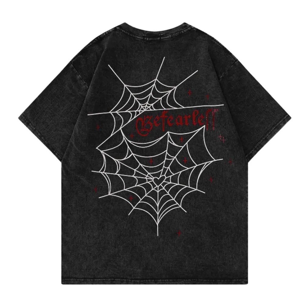 Dark Daring Spider Print T-shirt