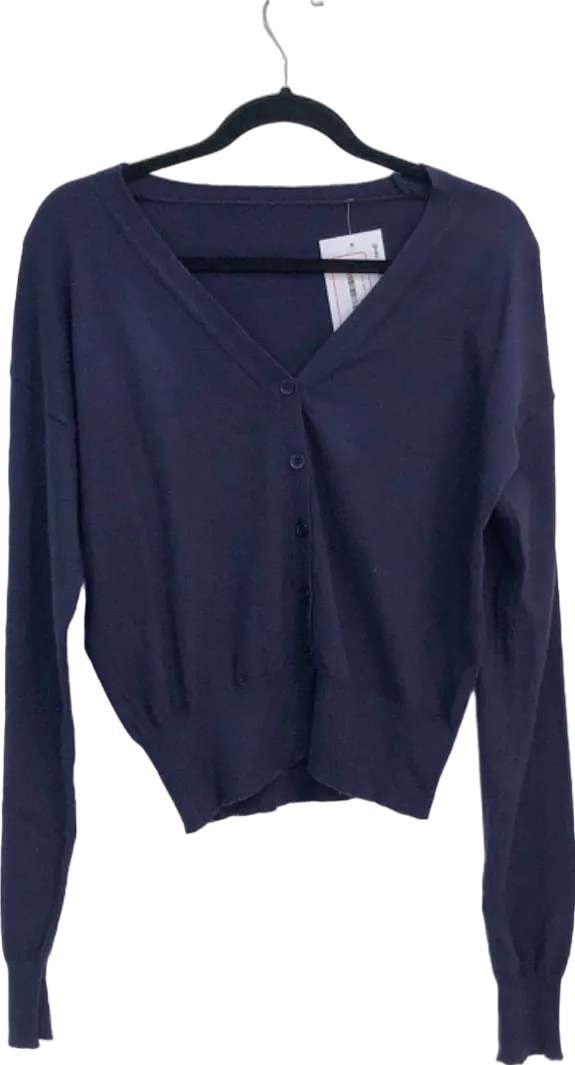 Dazy Navy Blue V-Neck Cardigan UK L
