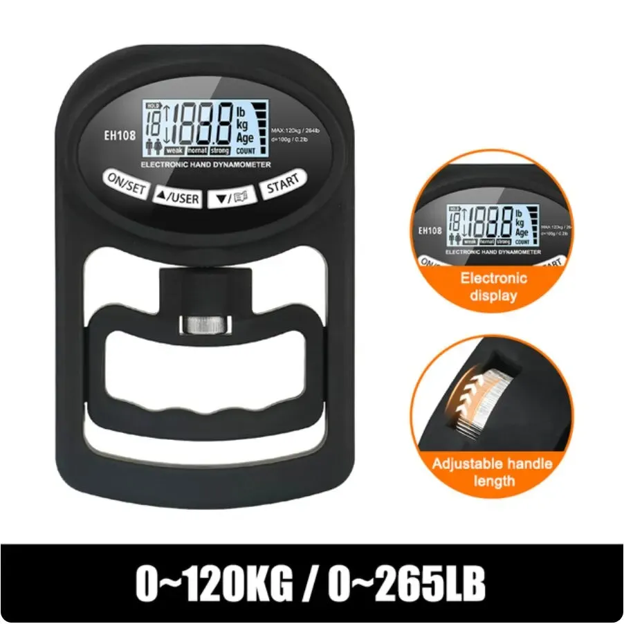 Digital Grip Strength Tester 265Lbs/120Kg