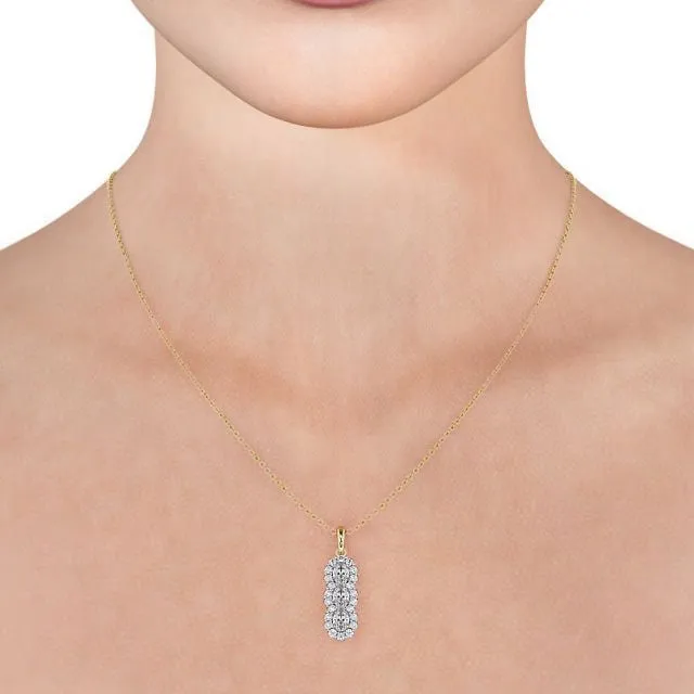 Drop Vintage Style Pendant 1.85ct