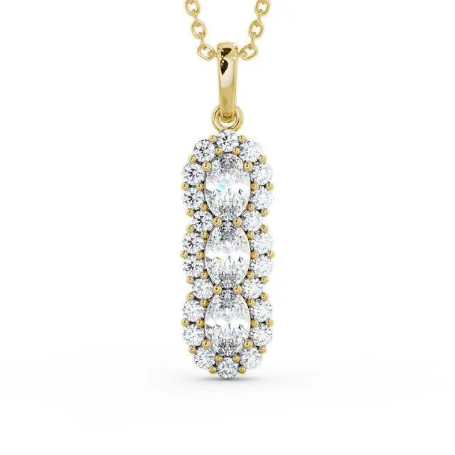 Drop Vintage Style Pendant 1.85ct