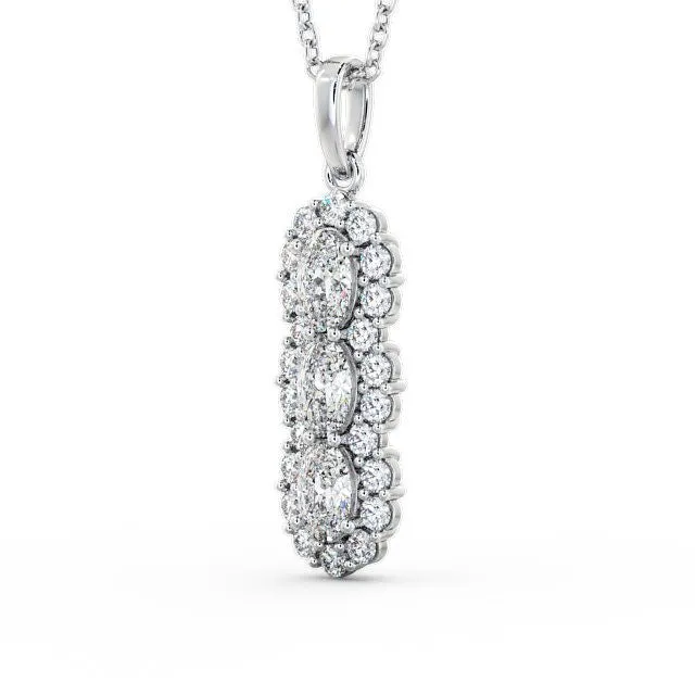 Drop Vintage Style Pendant 1.85ct
