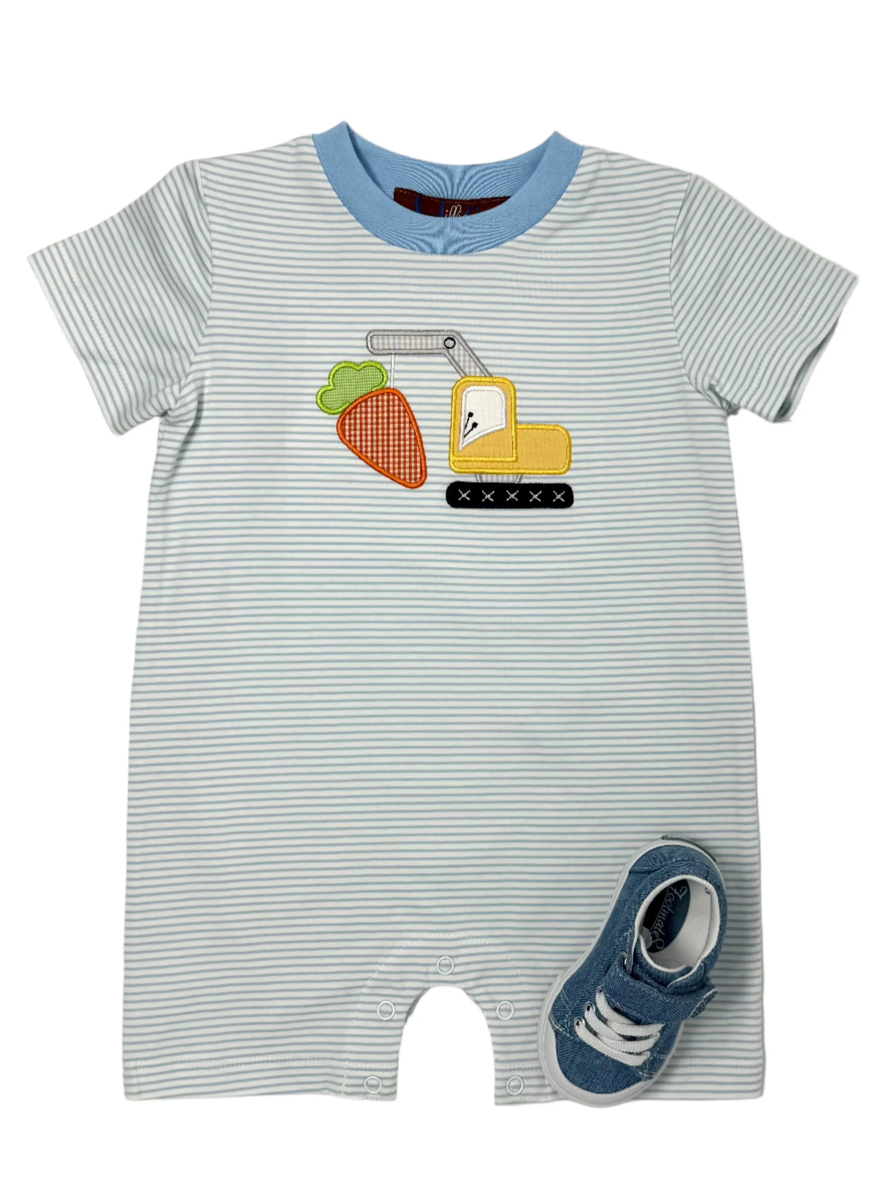 Easter Time Applique Boys Romper
