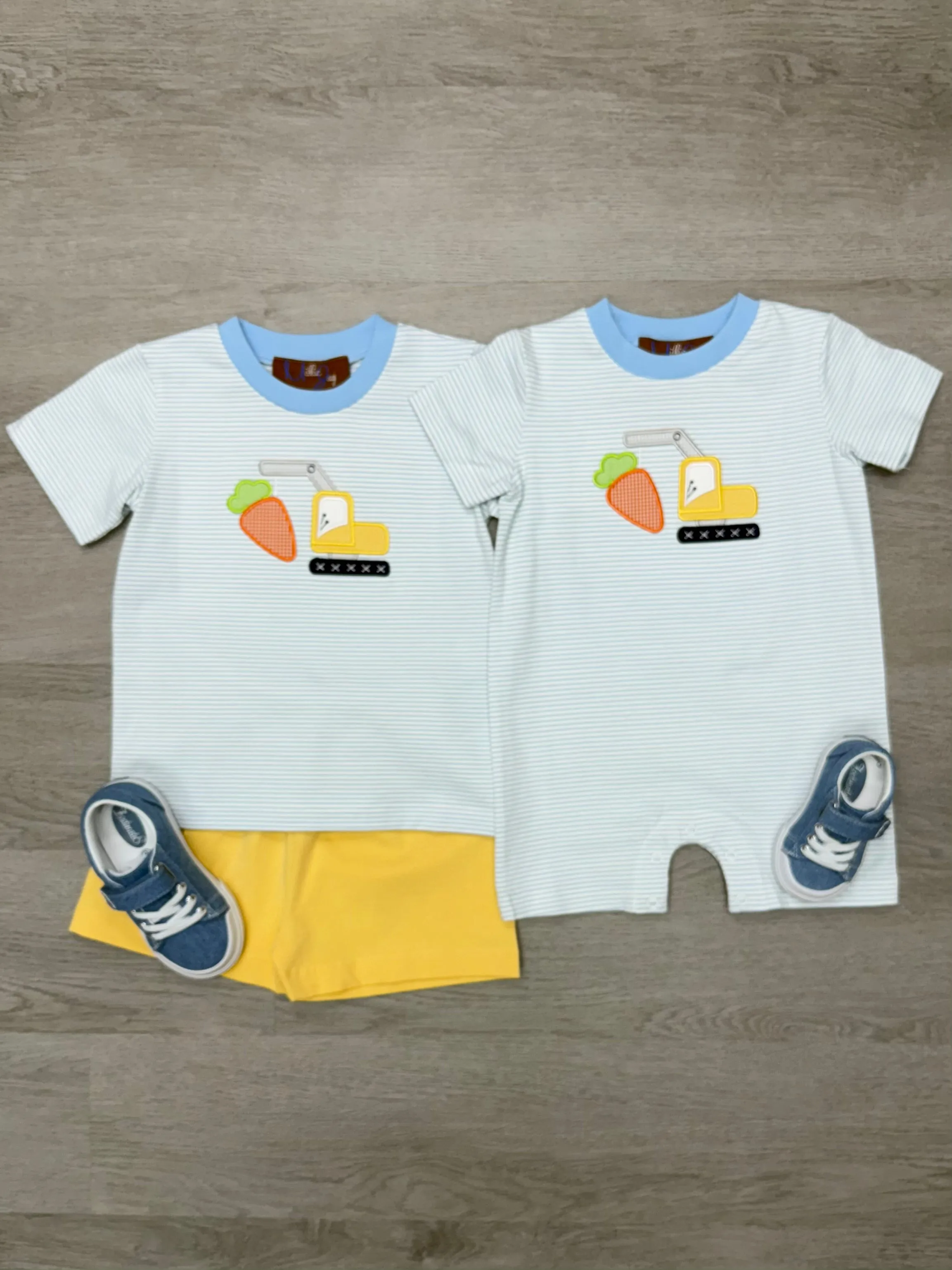 Easter Time Applique Boys Romper