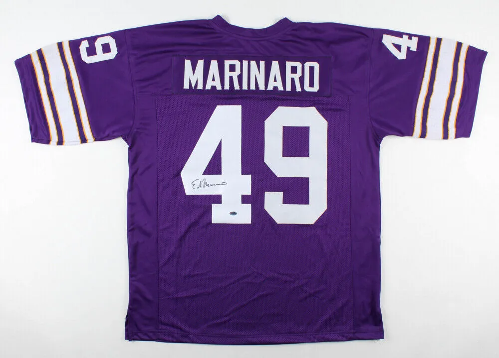 Ed Marinaro Signed Minnesota Vikings Jersey (RSA Holo) Running Back / TV Star