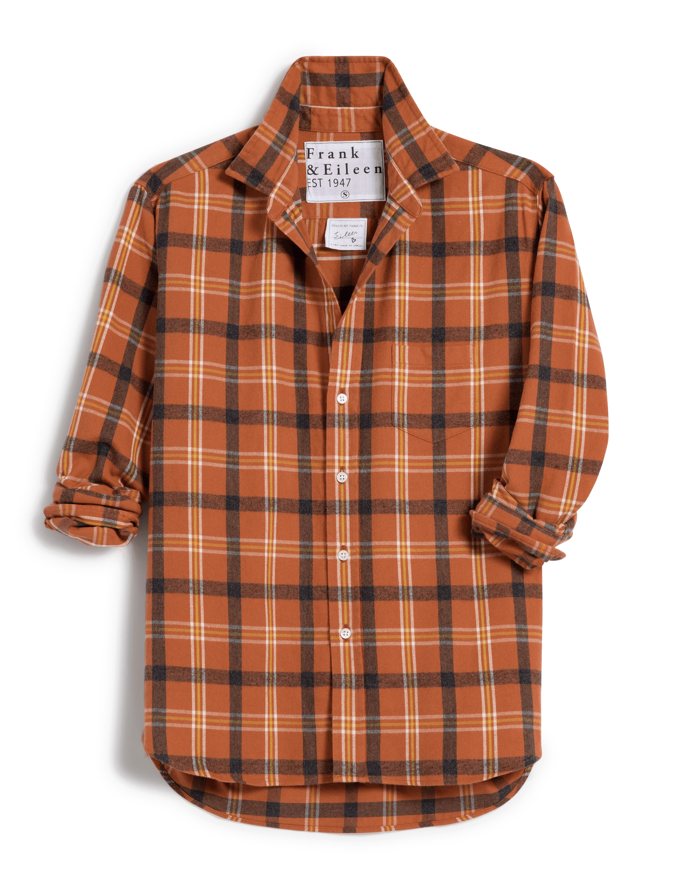 EILEEN Pumpkin Plaid, Italian Flannel