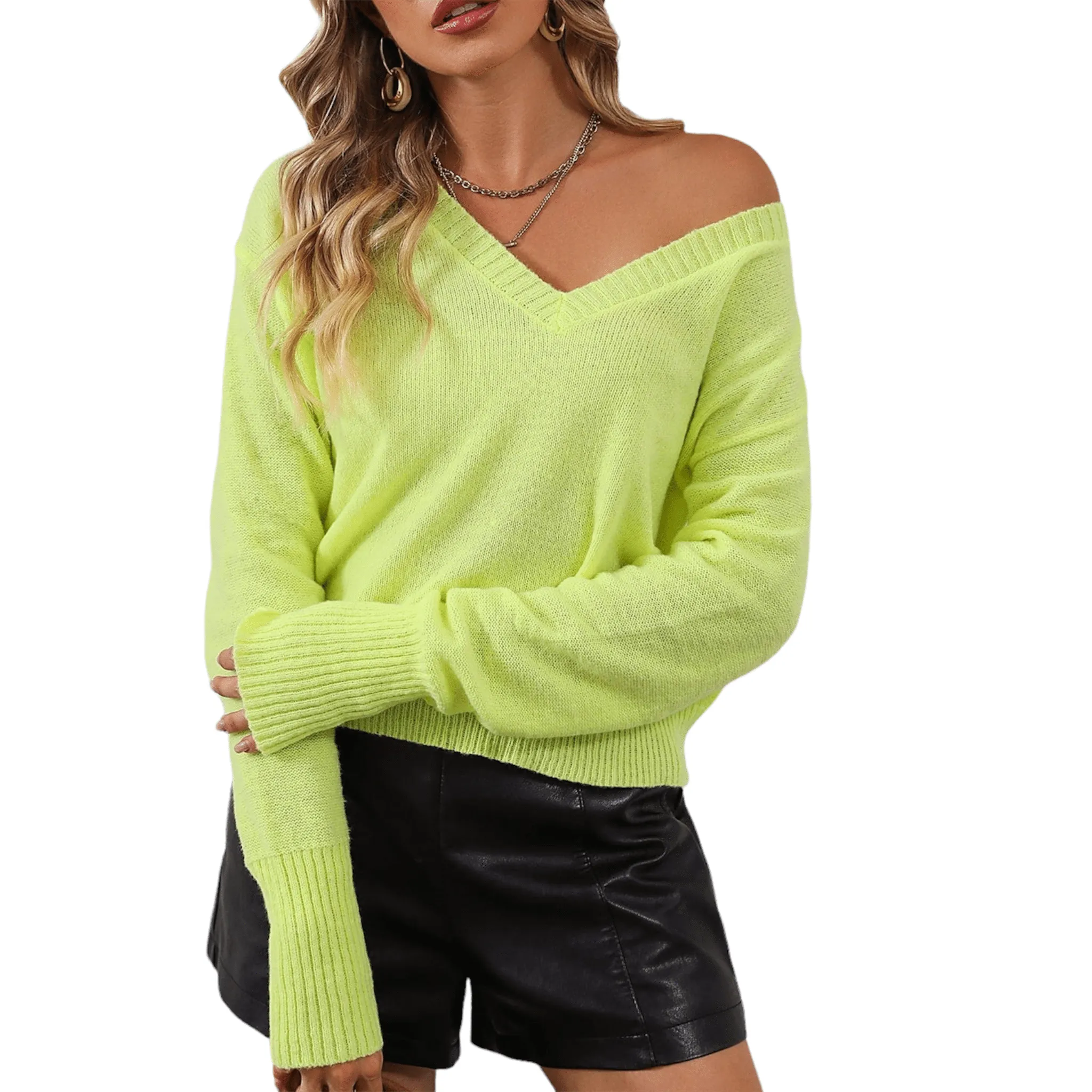 Electric Appeal Dropped Shoulder Knit Top