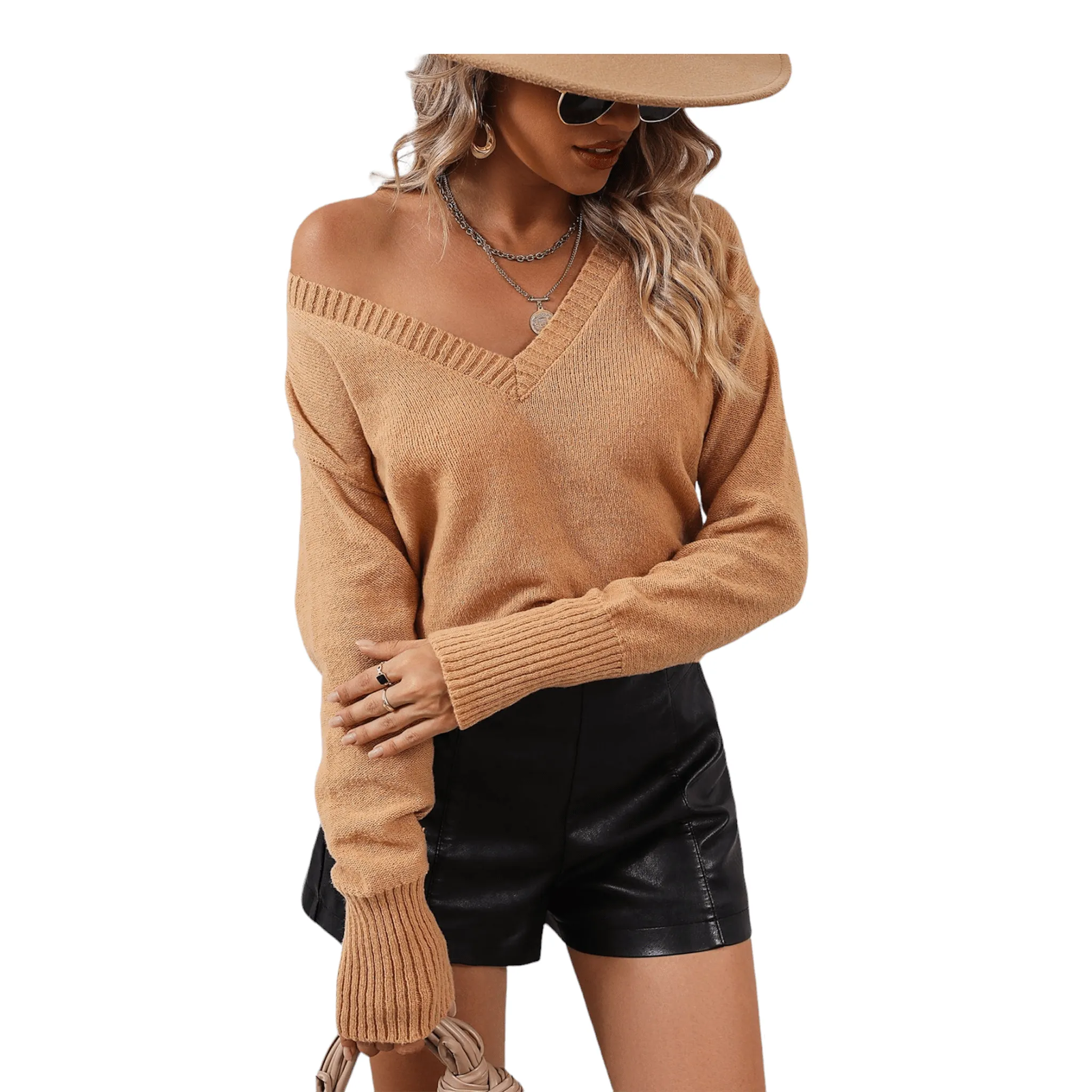 Electric Appeal Dropped Shoulder Knit Top