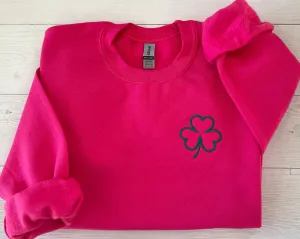 Embroidered St. Patty's Day Shamrock Crewneck