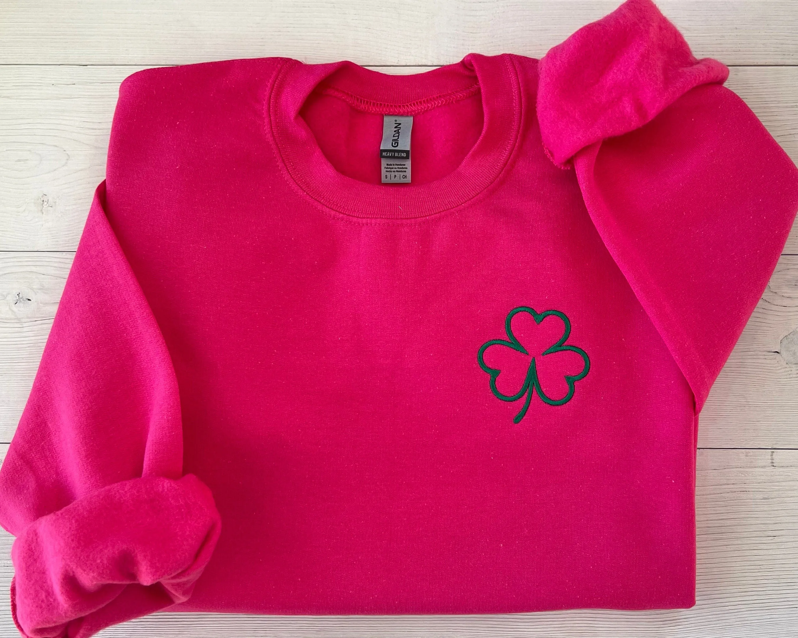 Embroidered St. Patty's Day Shamrock Crewneck