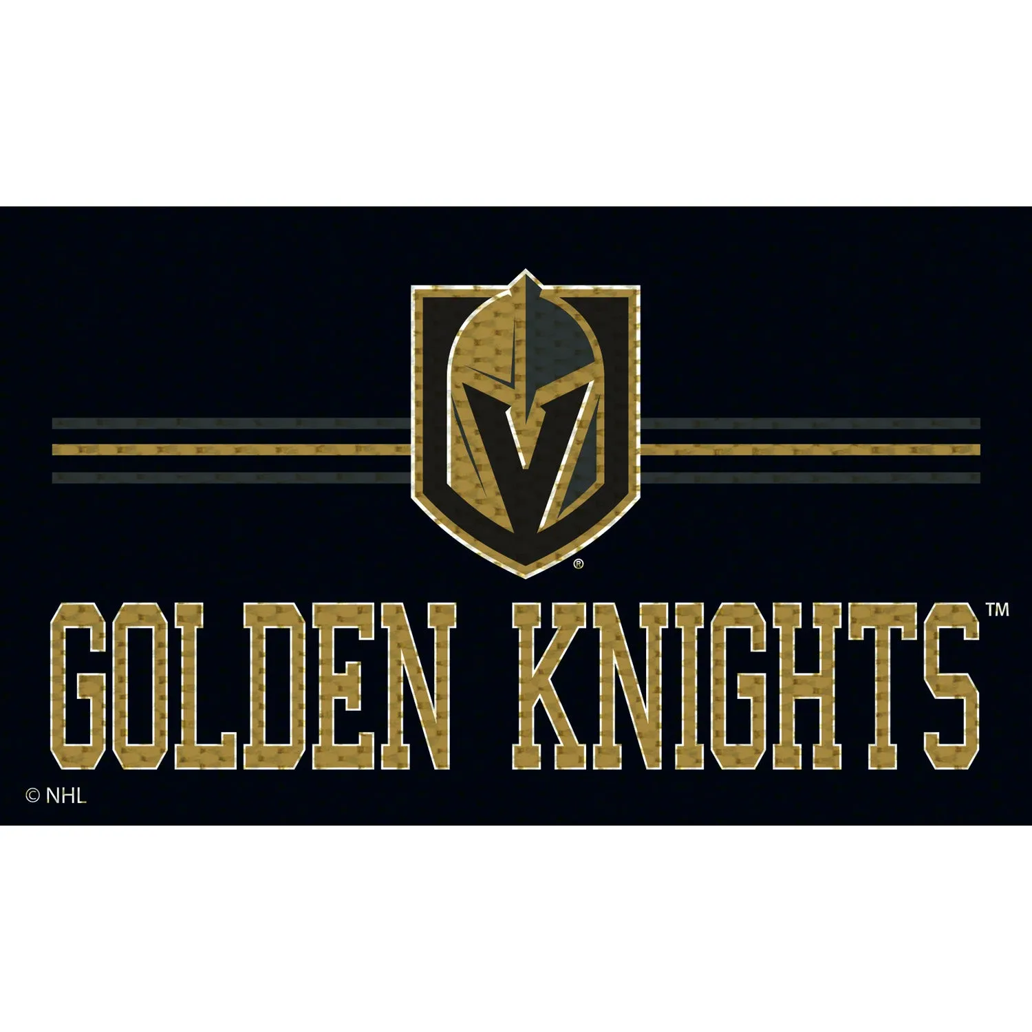 Evergreen Rugs,Las Vegas Golden Knights, Indoor/Outdoor Rug 3x5,36x60x0.16 Inches