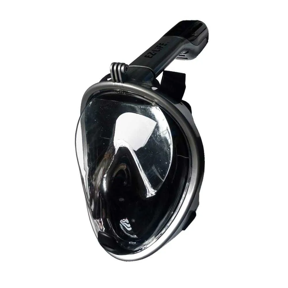 EZ Life Full Face Snorkeling Black Mask