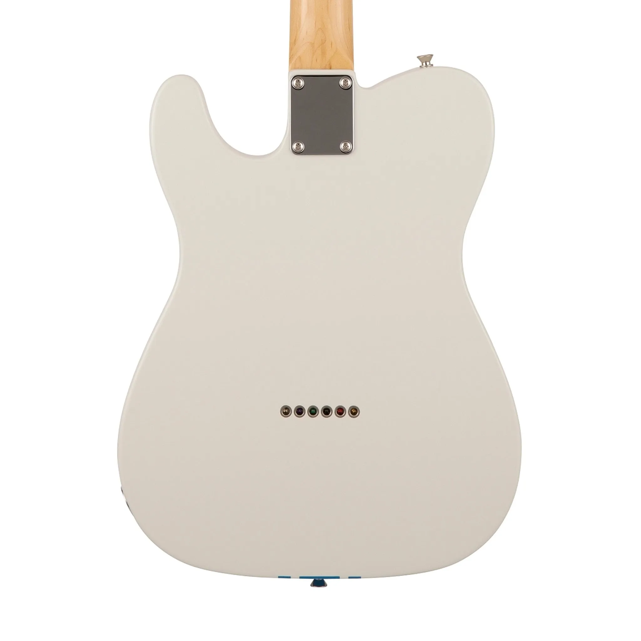 Fender Japan Traditional II 60s Telecaster Electric Guitar, RW FB, Olympic White / Blue Stripes