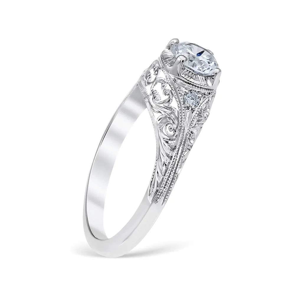 Flora Vintage Style Engagement Ring