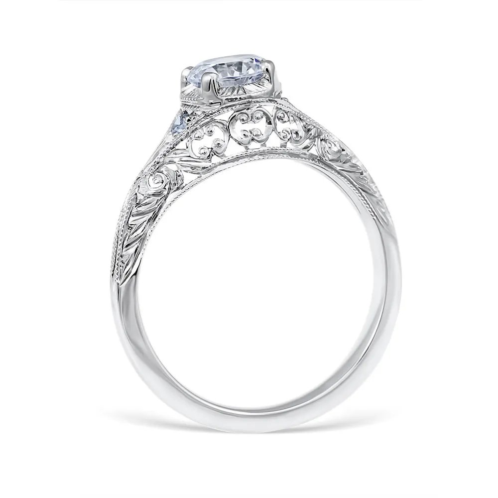 Flora Vintage Style Engagement Ring