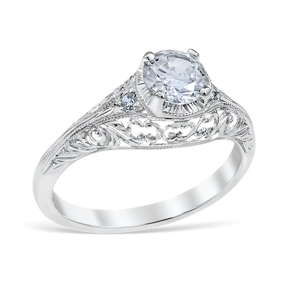 Flora Vintage Style Engagement Ring