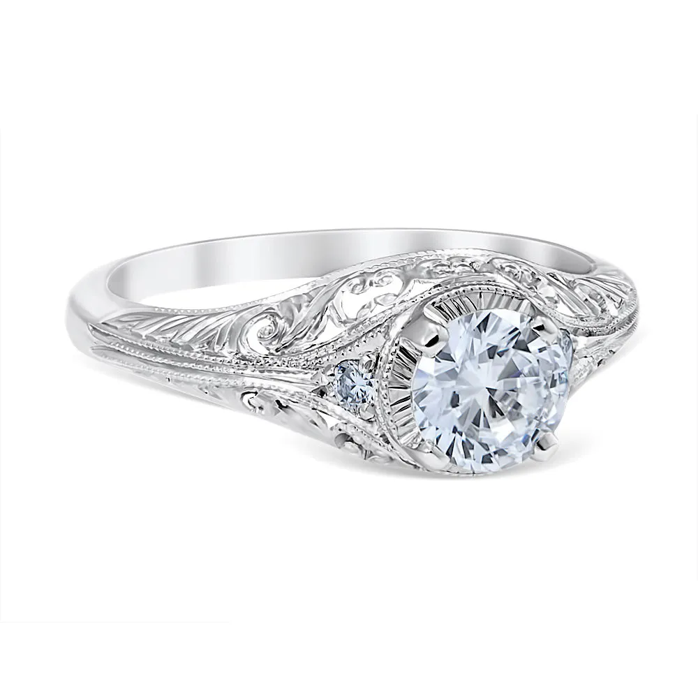 Flora Vintage Style Engagement Ring