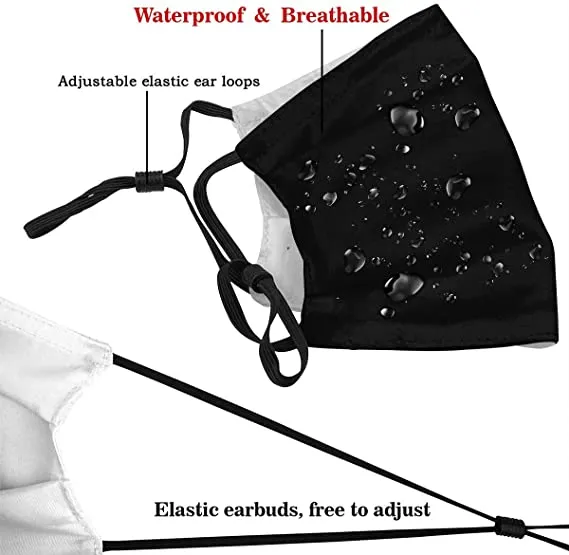 Football Face Mask Packers 3 Packs Washable Reusable Total With 6 Filters Breathable Sports Women Men Face Cover