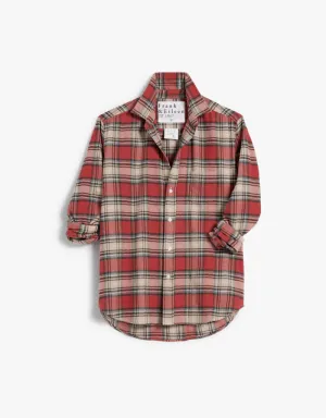 Frank & Eileen "Eileen" Relaxed Button Up Shirt in Washed Red Plaid (Italian Flannel)