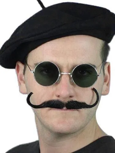 French Black Beret Felt Hat