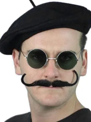 French Black Beret Felt Hat