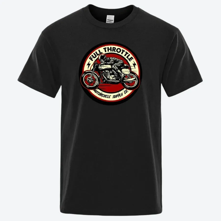 Full Throttle Motorcycle Graphic T-Shirts