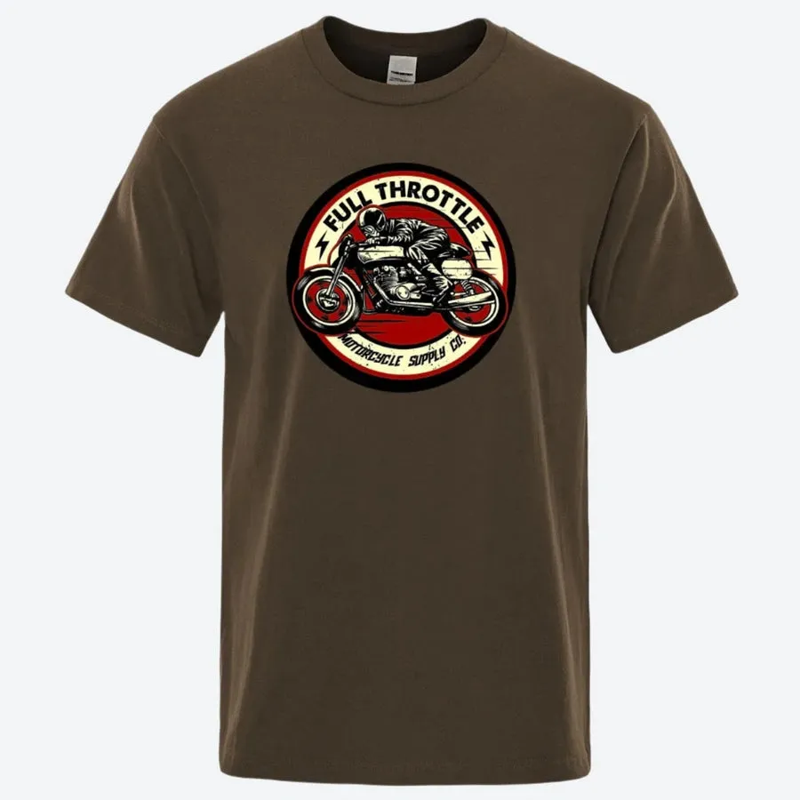 Full Throttle Motorcycle Graphic T-Shirts