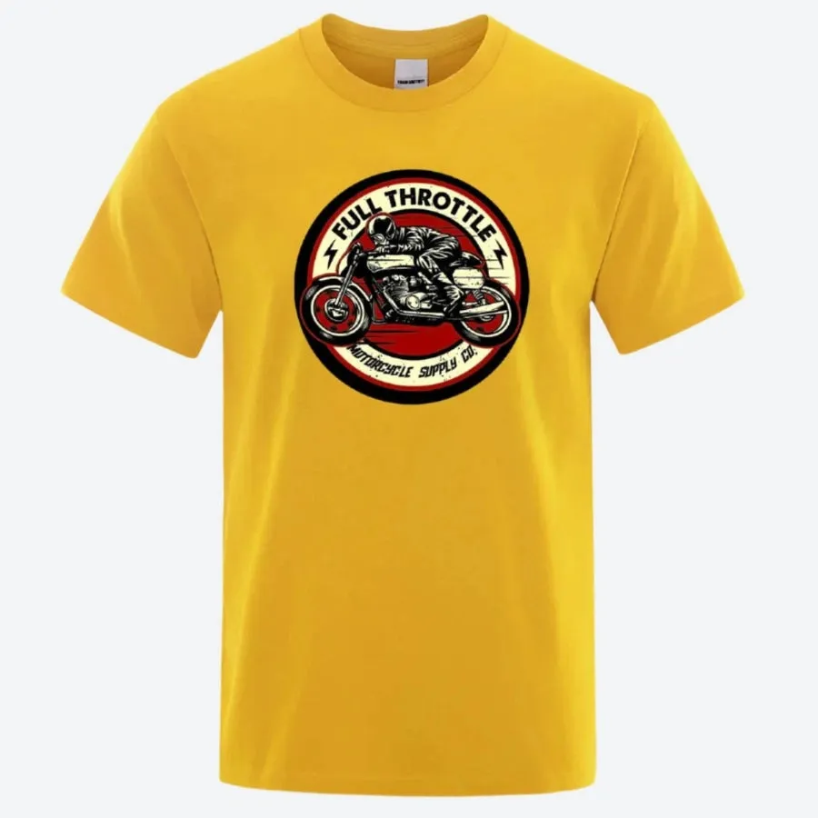 Full Throttle Motorcycle Graphic T-Shirts