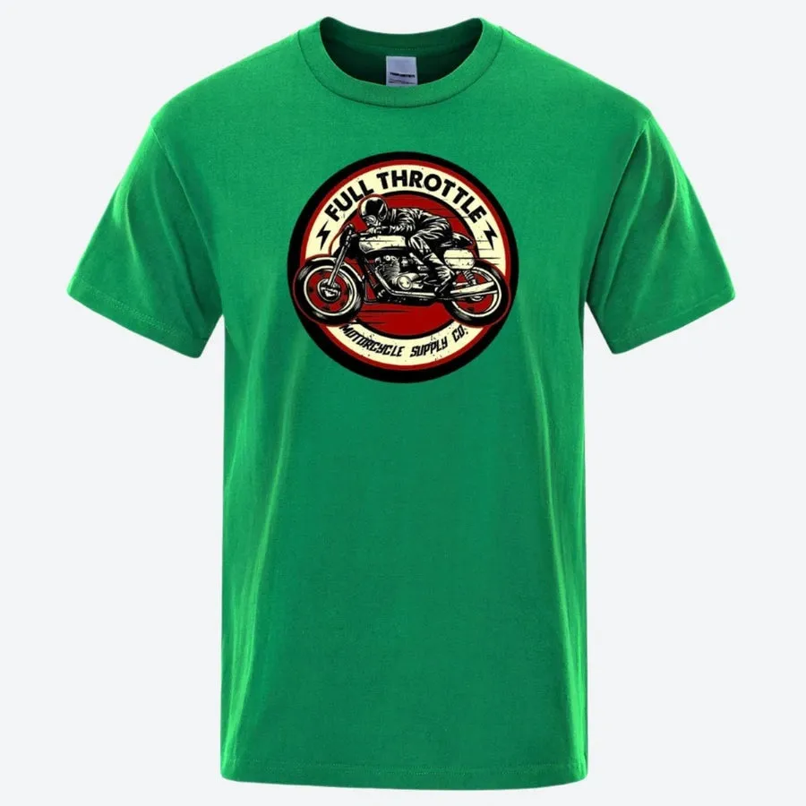 Full Throttle Motorcycle Graphic T-Shirts