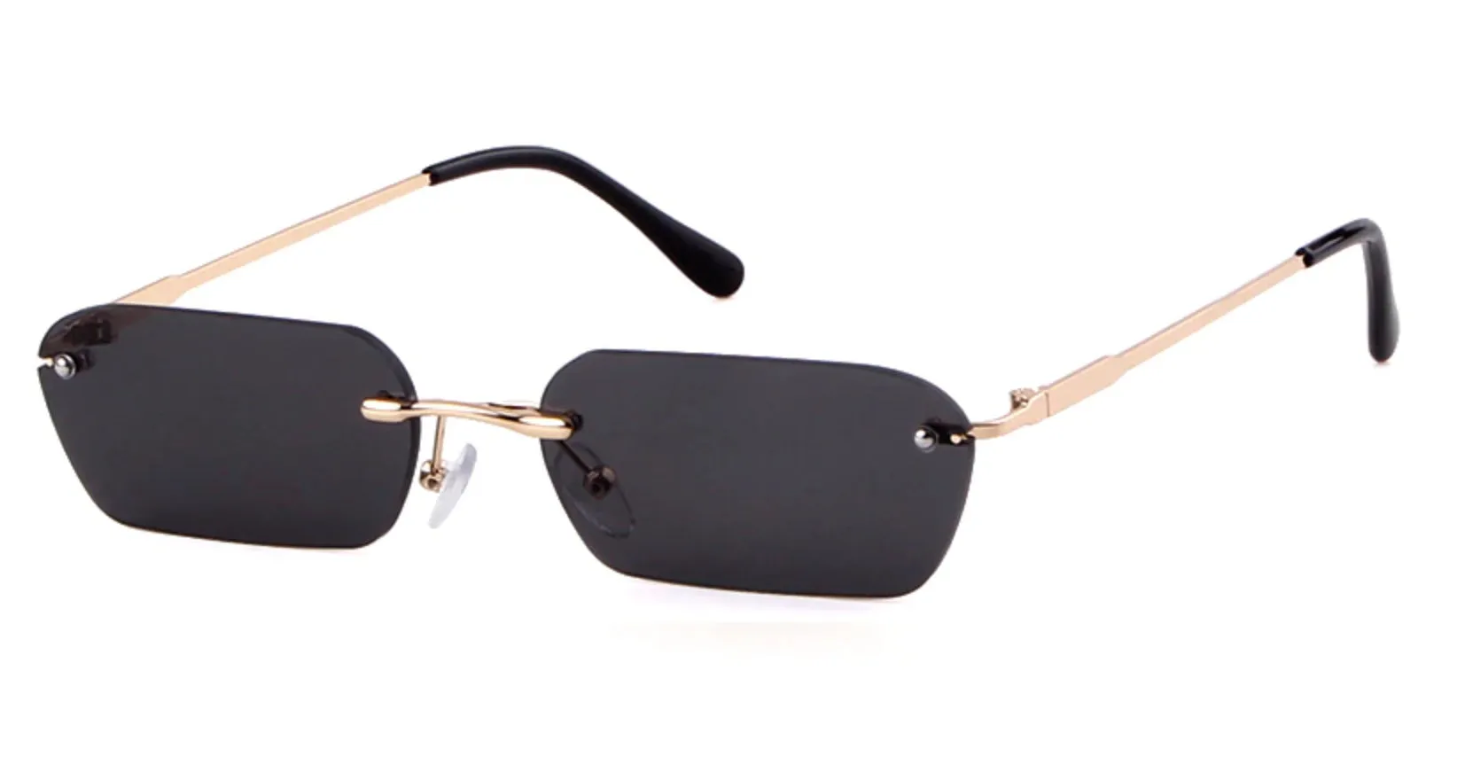 Gafas de Sol Lentes Mini Retro Vintage Rectangulares Taylor sin Armazón Rave Hipster Fashion