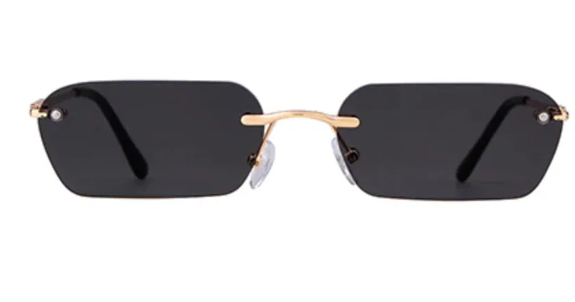 Gafas de Sol Lentes Mini Retro Vintage Rectangulares Taylor sin Armazón Rave Hipster Fashion
