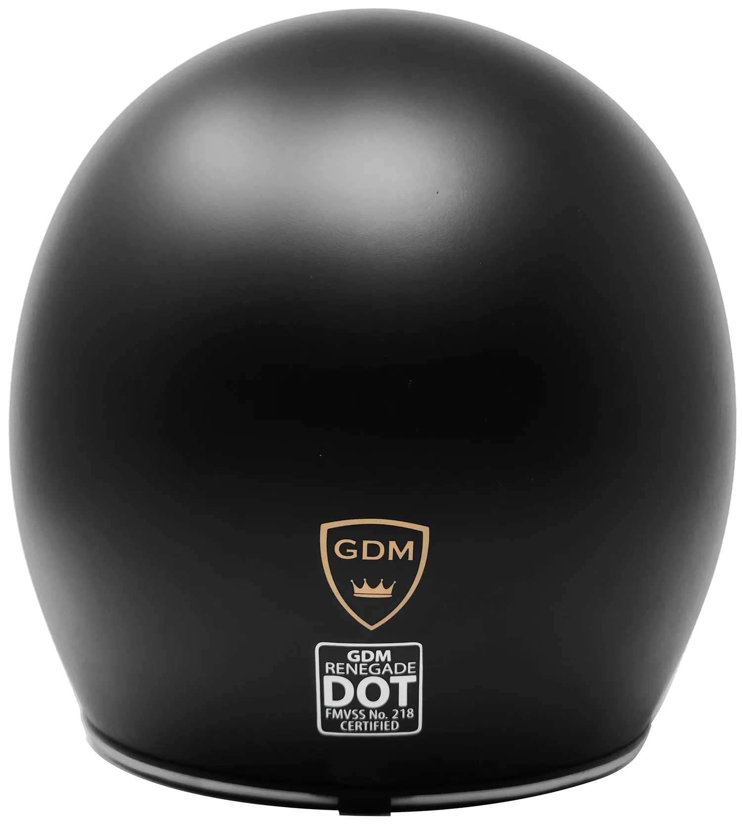 GDM RENEGADE Open Face Motorcycle Helmet 3/4 Vintage Matte Black