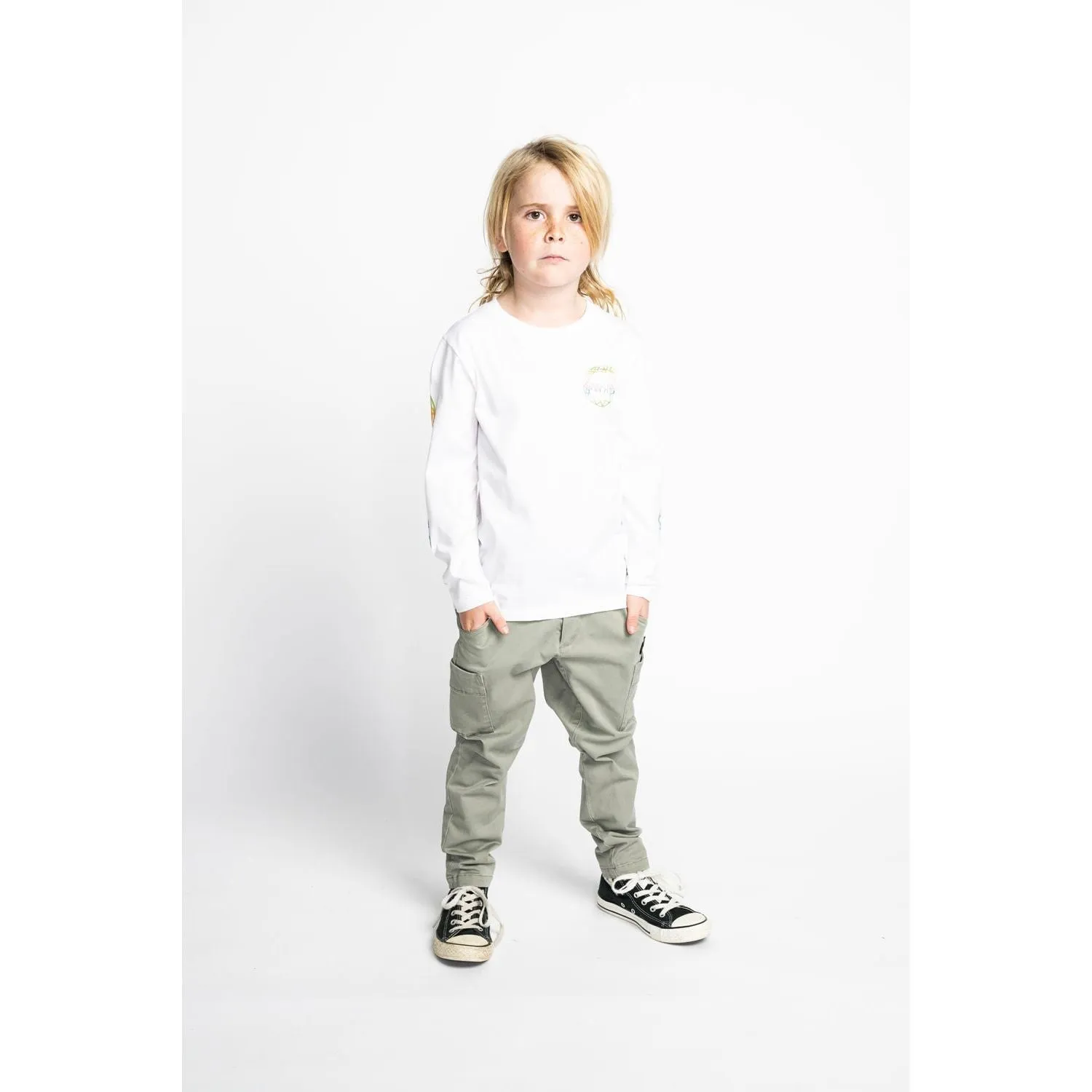 Glowchomp Ls Tee - White