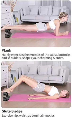 GNASTAS Sit-Up Bar with Ankle Support, Portable Adjustable Sit-ups Assistant Device, Self-Suction Sit-up Floor Bar Abdominal Leg Muscle Training Device, Household Fitness Equipment Sit up Assistant