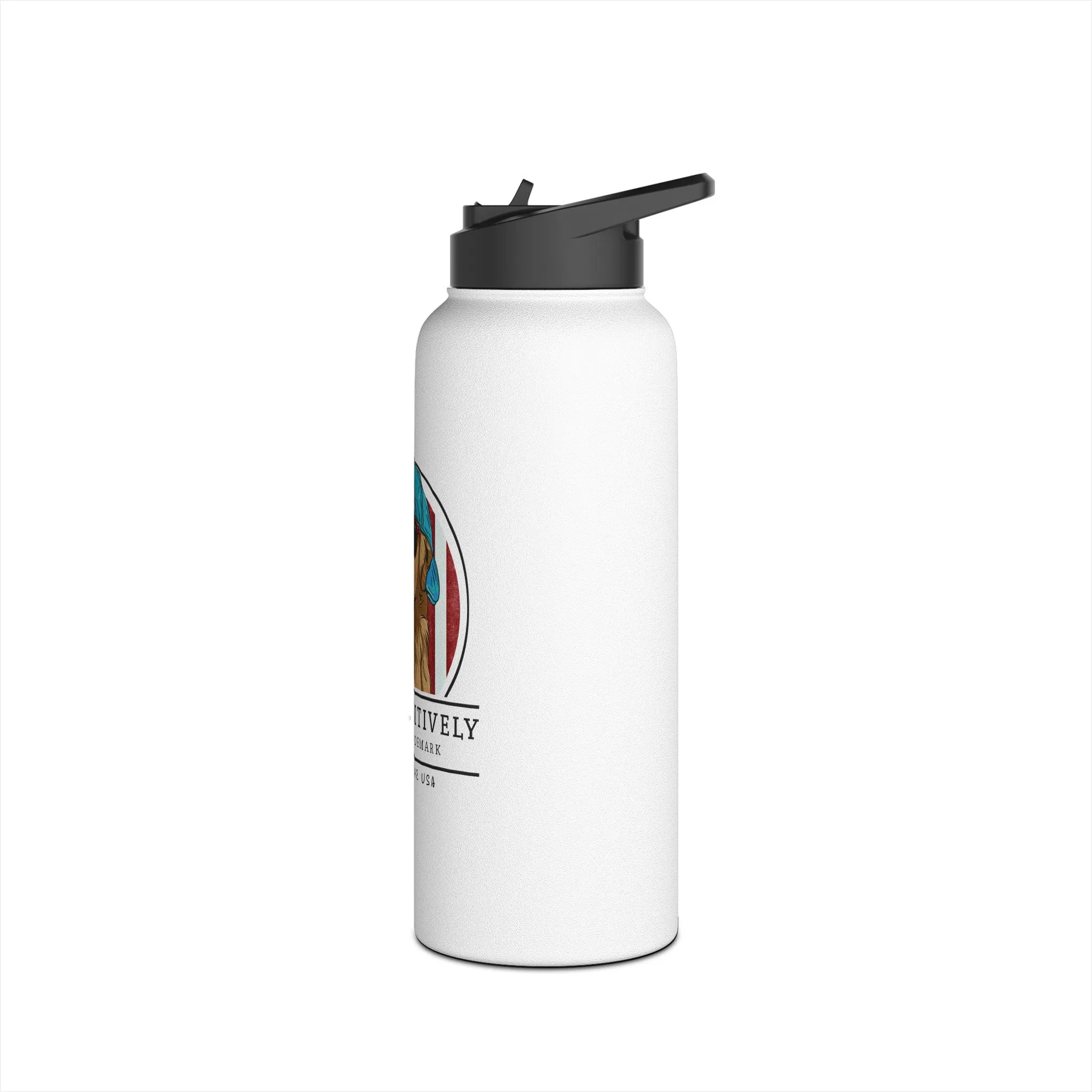 Golden Retriever "Born in the USA" Water Bottle
