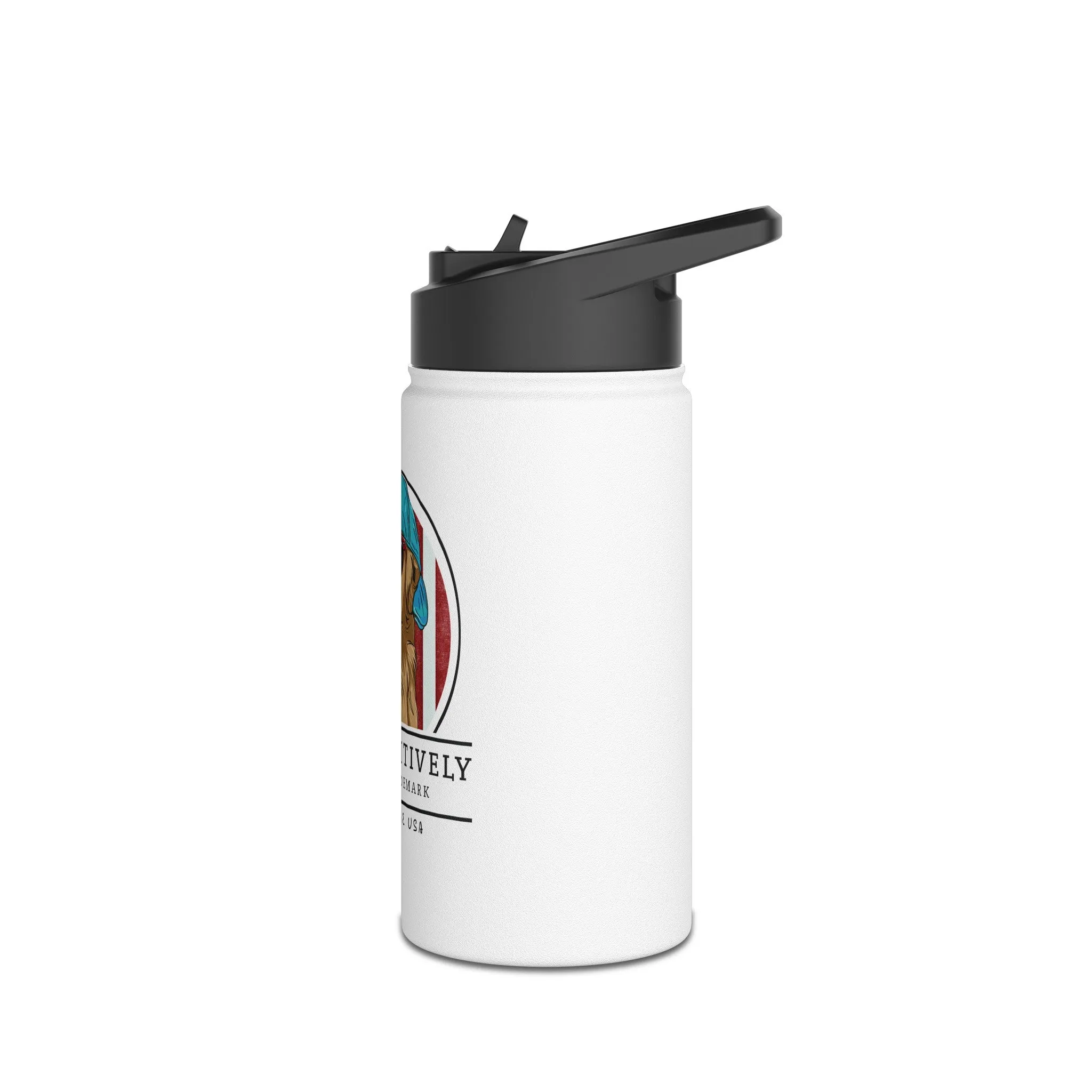 Golden Retriever "Born in the USA" Water Bottle