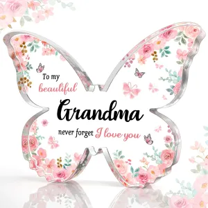 Grandma's Butterfly Acrylic Keepsake - Ideal for Special Occasions