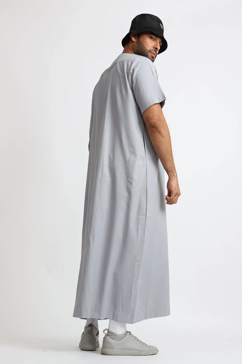 Grey Cloud Half Sleeve Thobe
