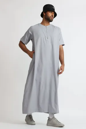 Grey Cloud Half Sleeve Thobe