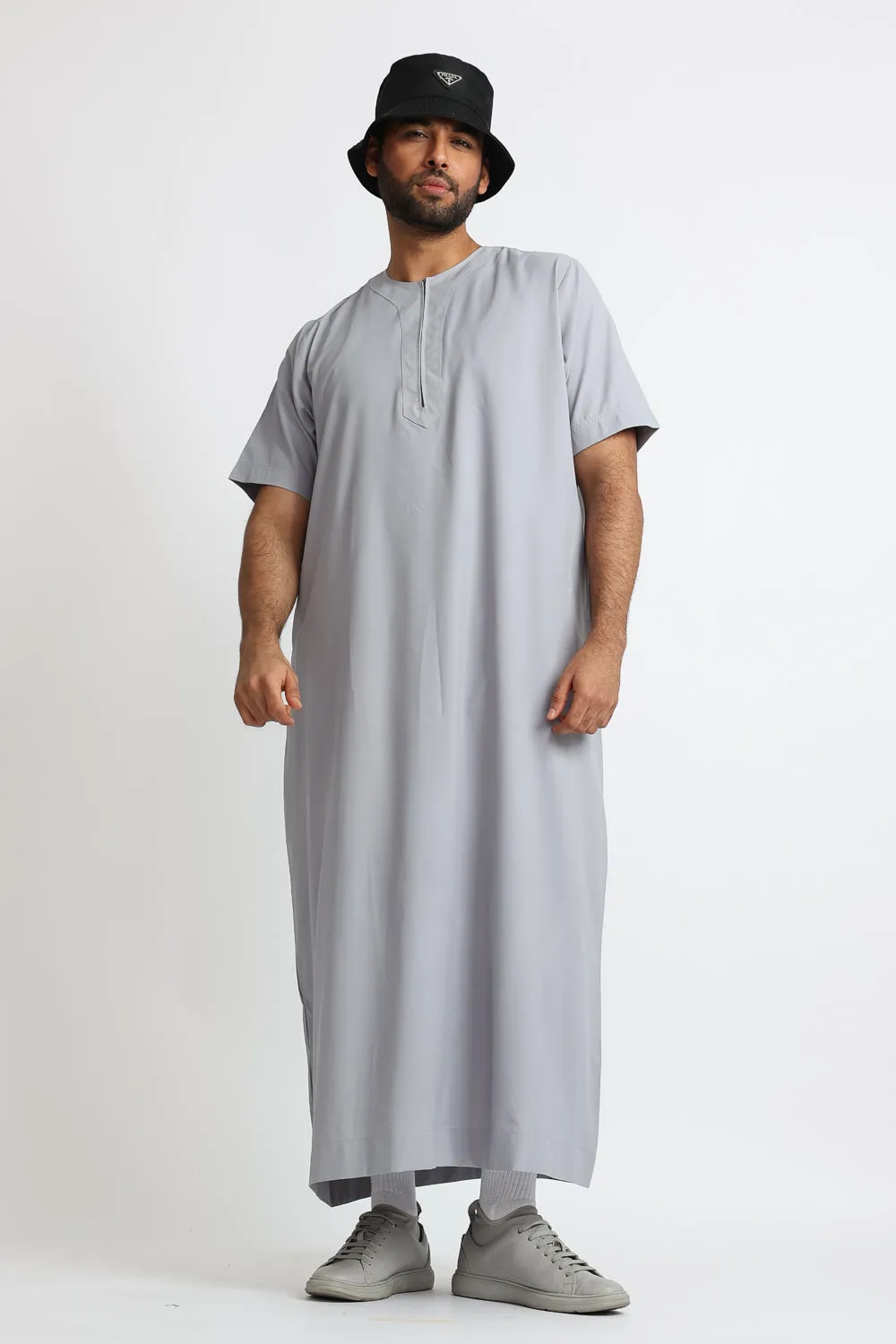 Grey Cloud Half Sleeve Thobe