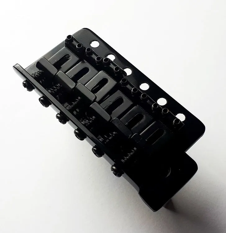 GT Vintage ST Style Complete 6-point Tremolo Bridge in Black Finish