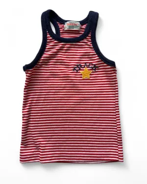 Healthtex vintage red and white striped track vest