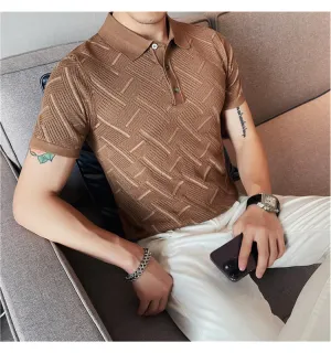 HighQuality - Kurzarm-Poloshirt aus Strick