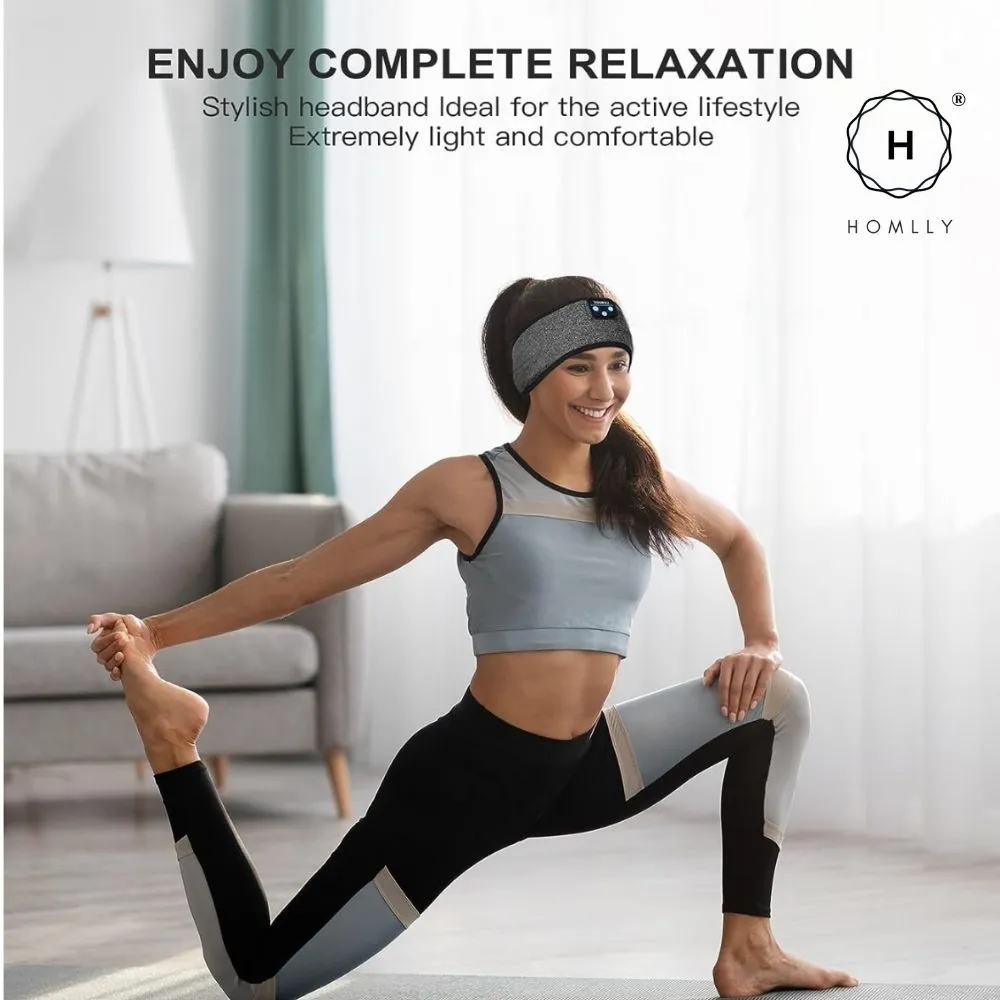 Homlly 2 in 1 Sleep & Sports Wireless Bluetooth  Music Headband with Sleep Headphones