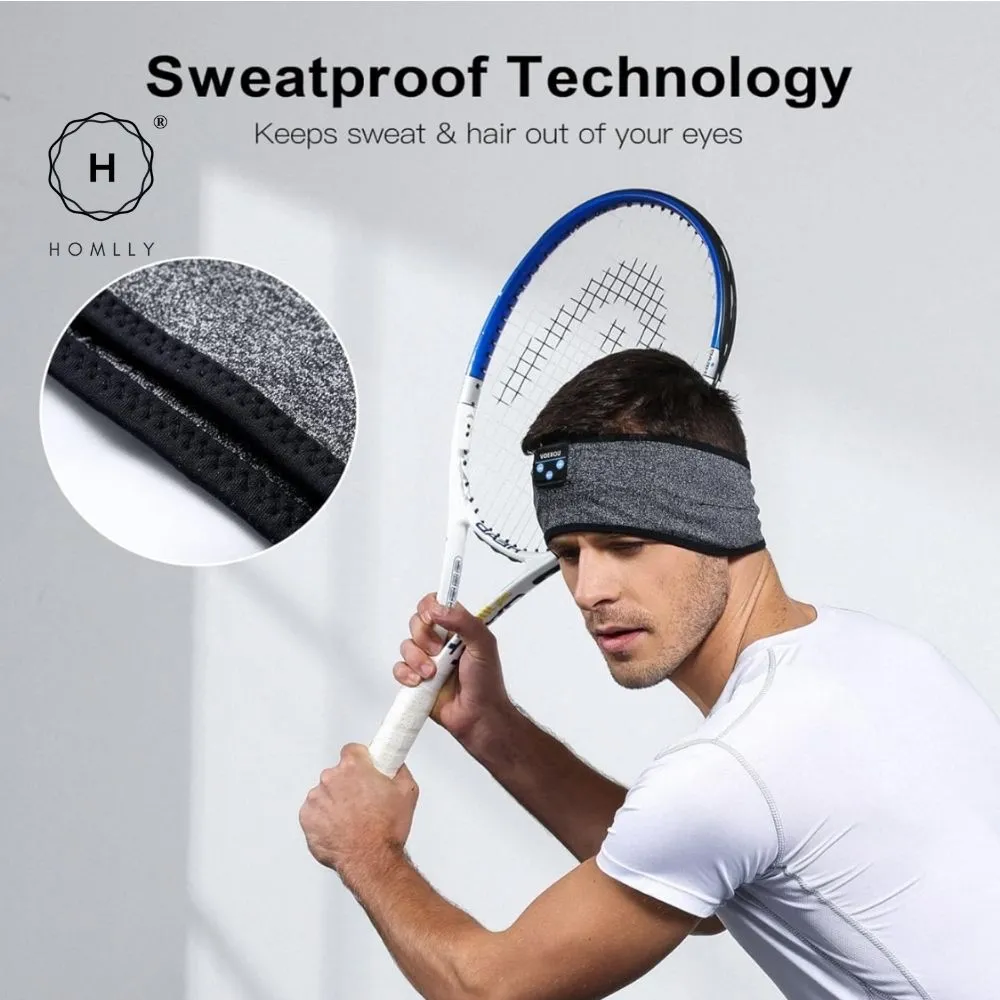 Homlly 2 in 1 Sleep & Sports Wireless Bluetooth  Music Headband with Sleep Headphones