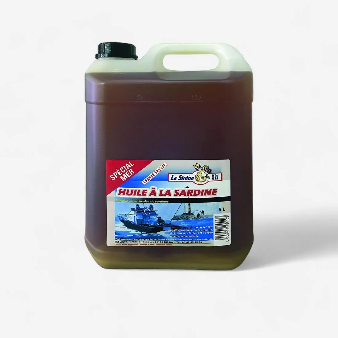 Huile de sardine 5l pêche en mer