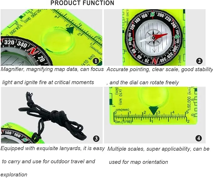 Hxexplore Compass Hiking Backpacking Compass Boy Scout Compass for Kids Scout Compass Camping Navigation Field Compass for Map Reading Kids Gifts