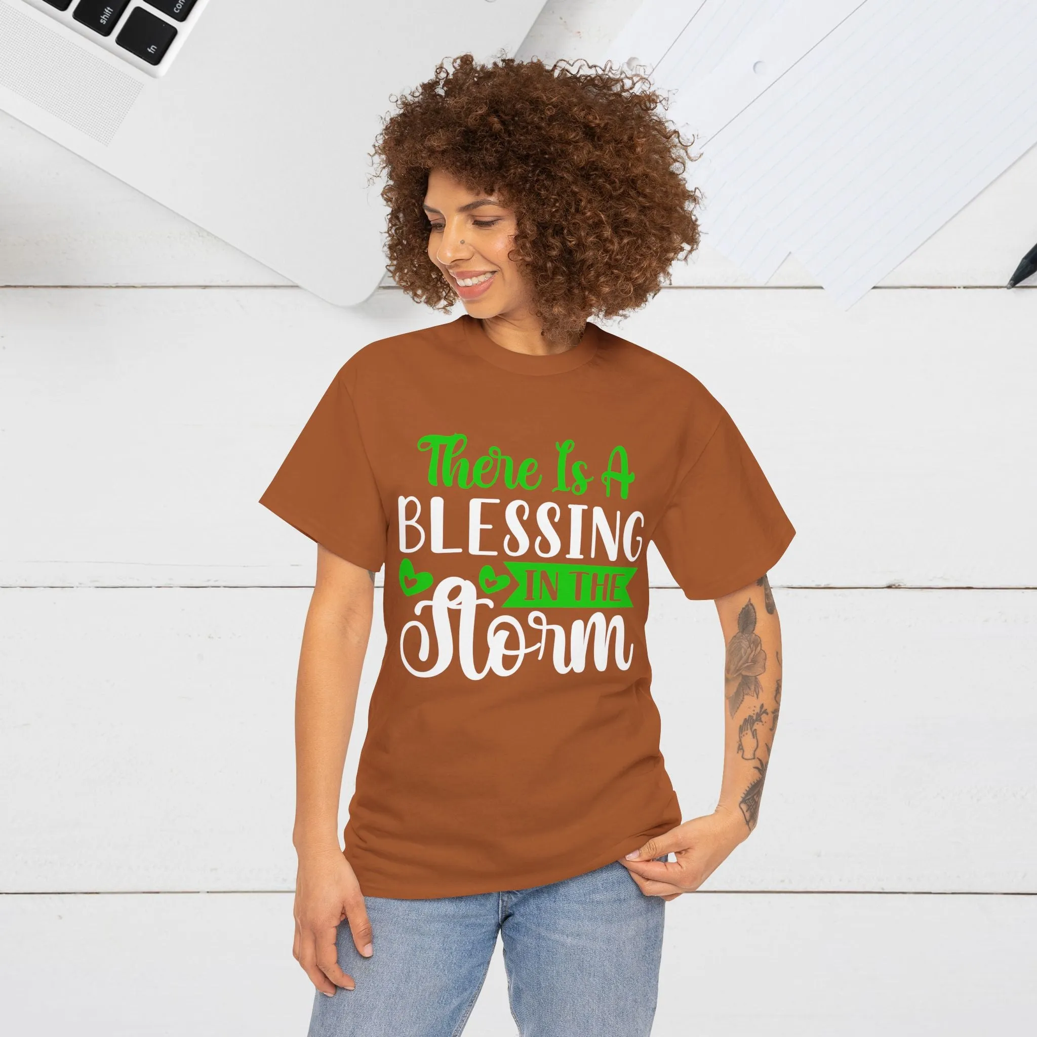 Inspirational Tee - &quot;There Is A Blessing In The Storm&quot;